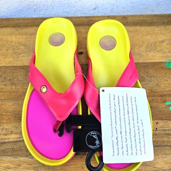 Hawaiian Jellys Ultra Comfort Mango  Unisex  Sandals Women's Size 8 - Picture 2 of 14